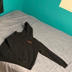 ASOS Black Hoodie with Red Logo